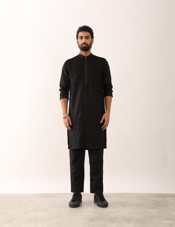 SON OF A NOBLE - SNOB — NAKSH KURTA - BLACK