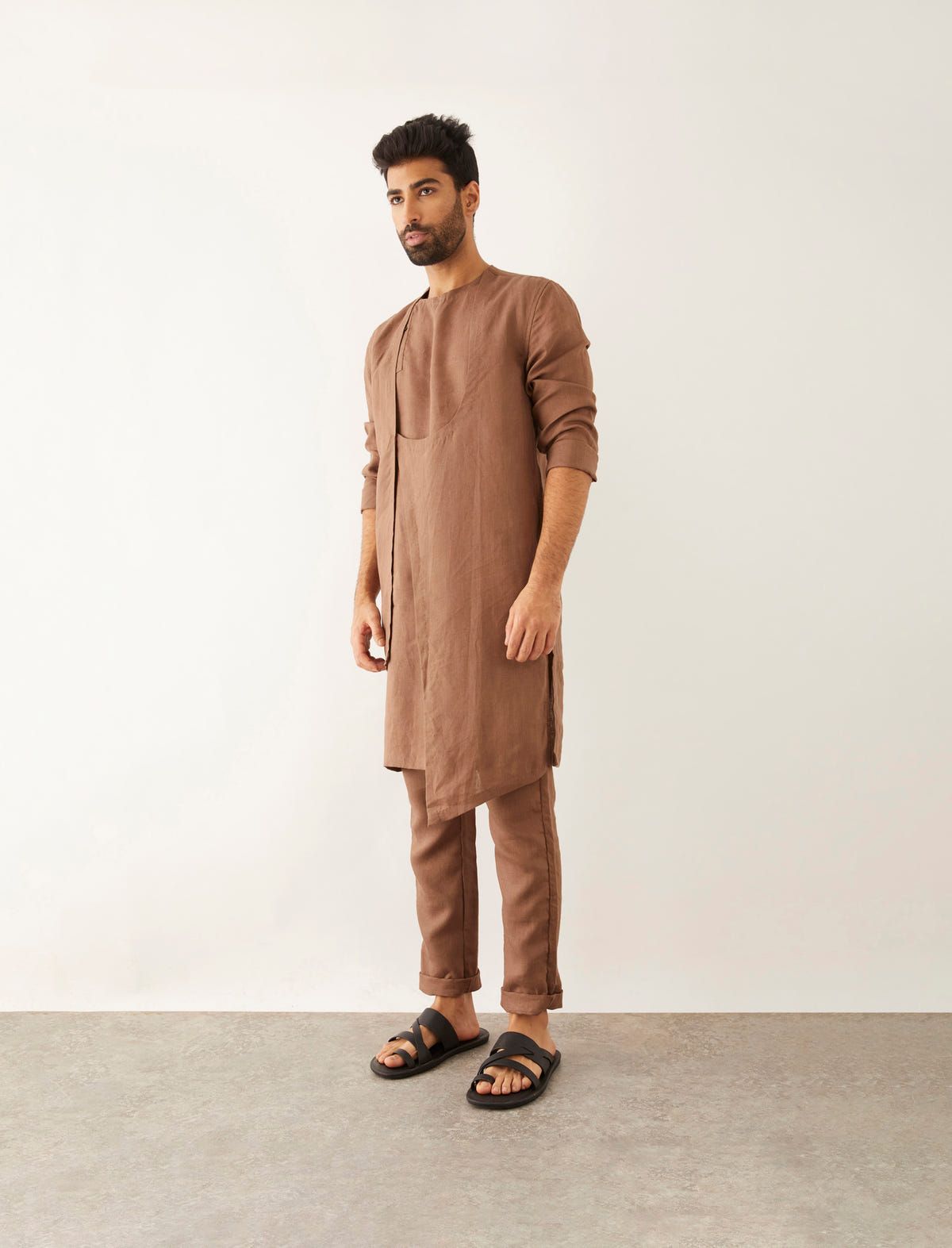 YAM KURTA SET - BROWN - image 2