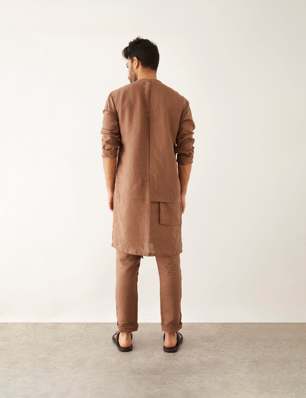 YAM KURTA SET - BROWN - image 3