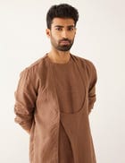 YAM KURTA SET - BROWN view 5