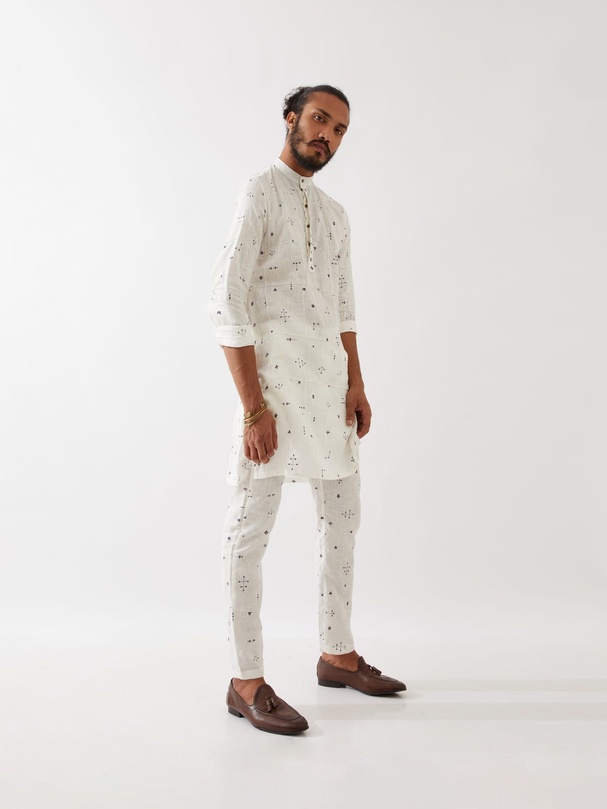 DIEGO ELEMENTS KURTA  - WHITE - image 7