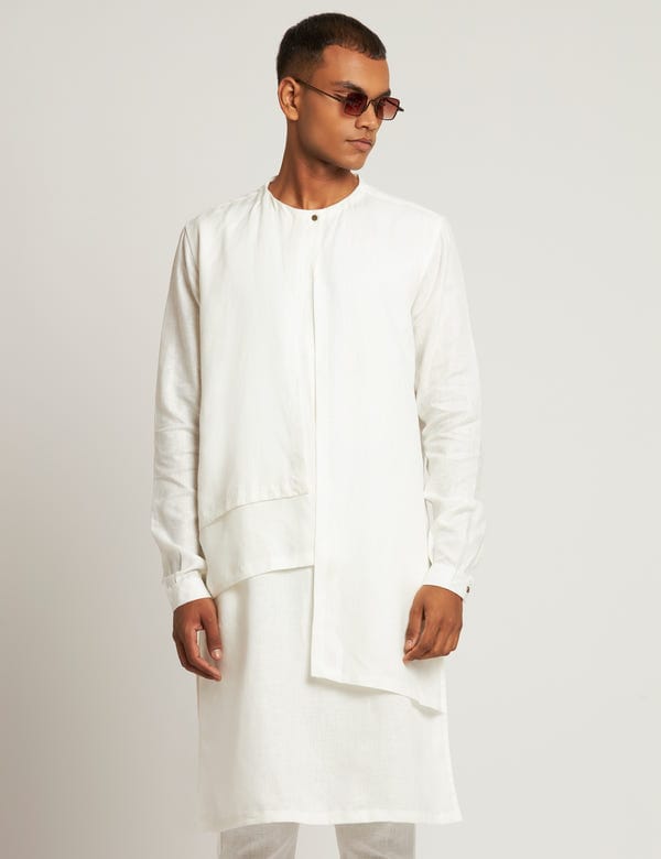 SON OF A NOBLE - SNOB — MANSA KURTA - WHITE