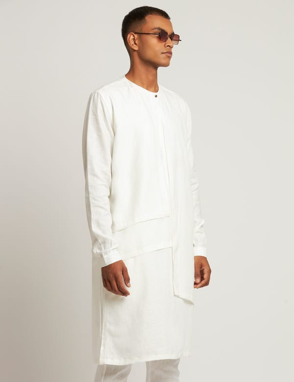 SON OF A NOBLE - SNOB — MANSA KURTA - WHITE