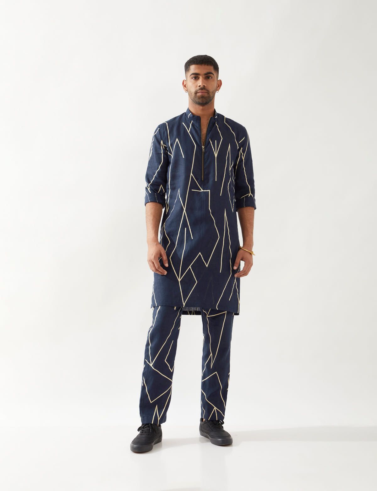 RORY METAL KURTA - NAVY - image 1