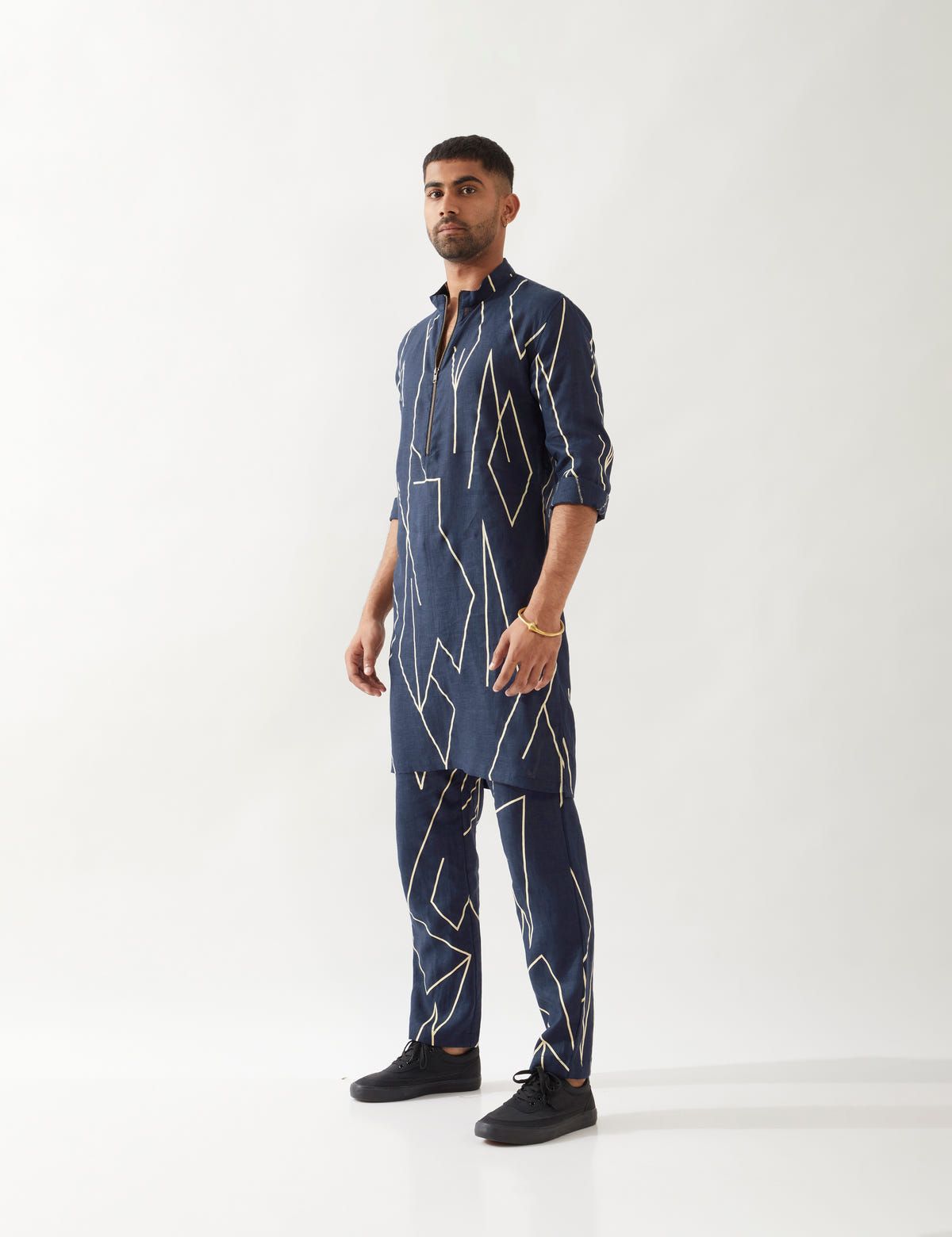 RORY METAL KURTA - NAVY - image 3