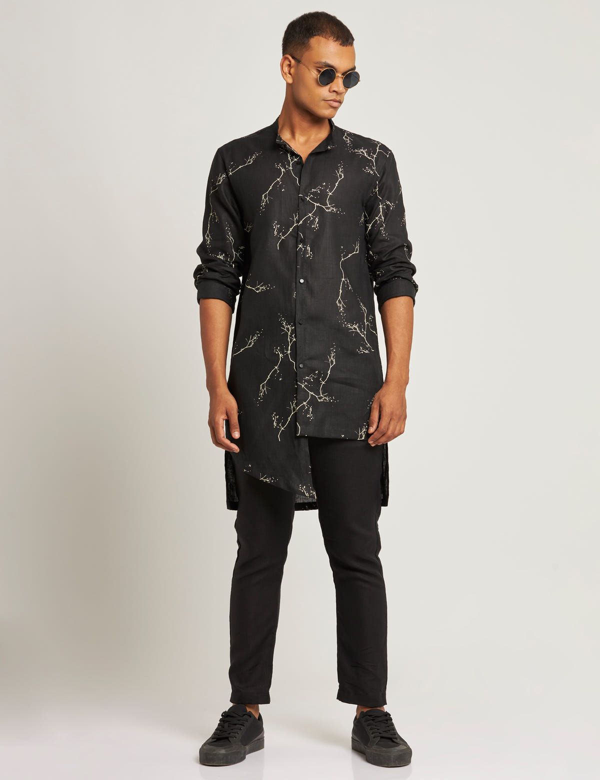 GURUNG - KURTA - TWIGS- BLACK - image 4