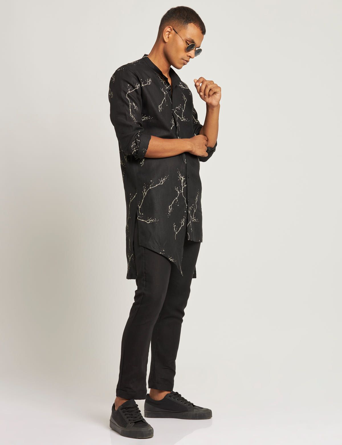 GURUNG - KURTA - TWIGS- BLACK - image 5