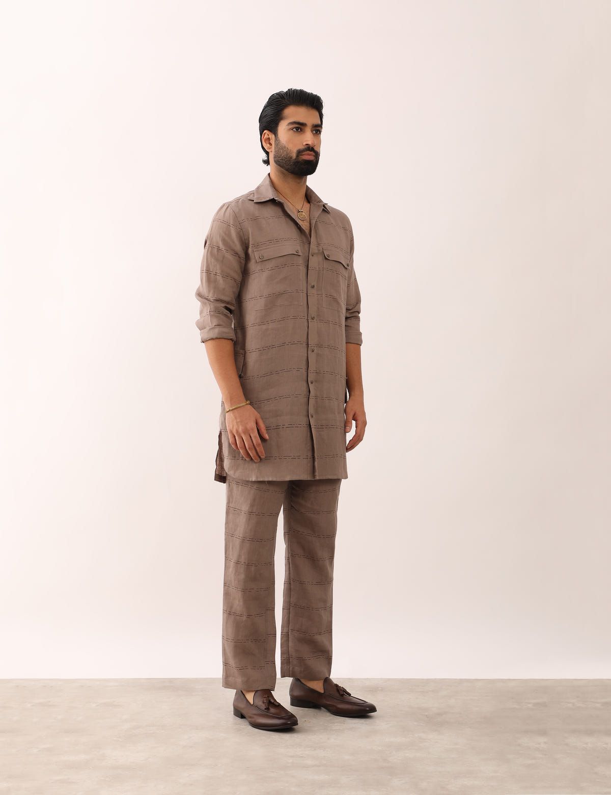 KARAN SADDLE SHIRT SET - STONE - image 2