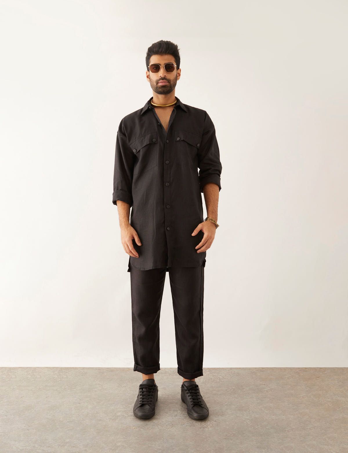 CAI SHIRT SET - BLACK - image 2