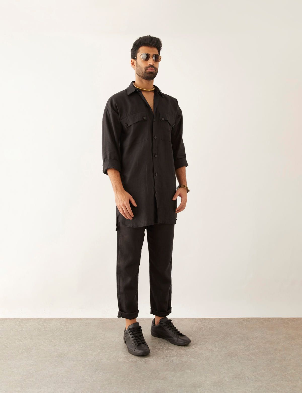 CAI SHIRT SET - BLACK - image 3