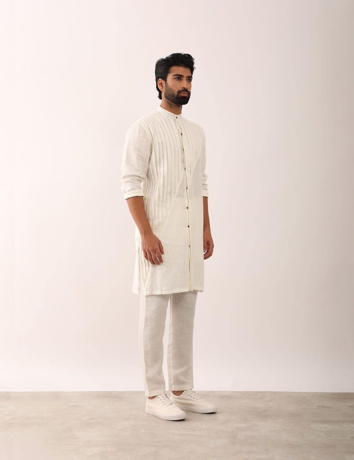 AARAV KURTA SET - WHITE - image 3