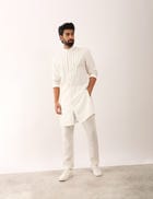 AARAV KURTA SET - WHITE view 5