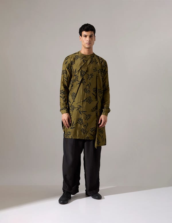 SON OF A NOBLE - SNOB — Dorian Paradise Kurta Set - Olive