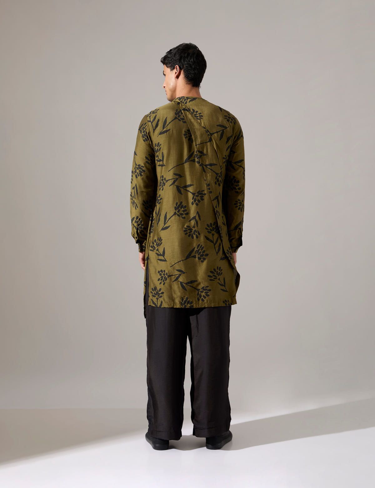 Dorian Paradise Kurta Set - Olive - image 3