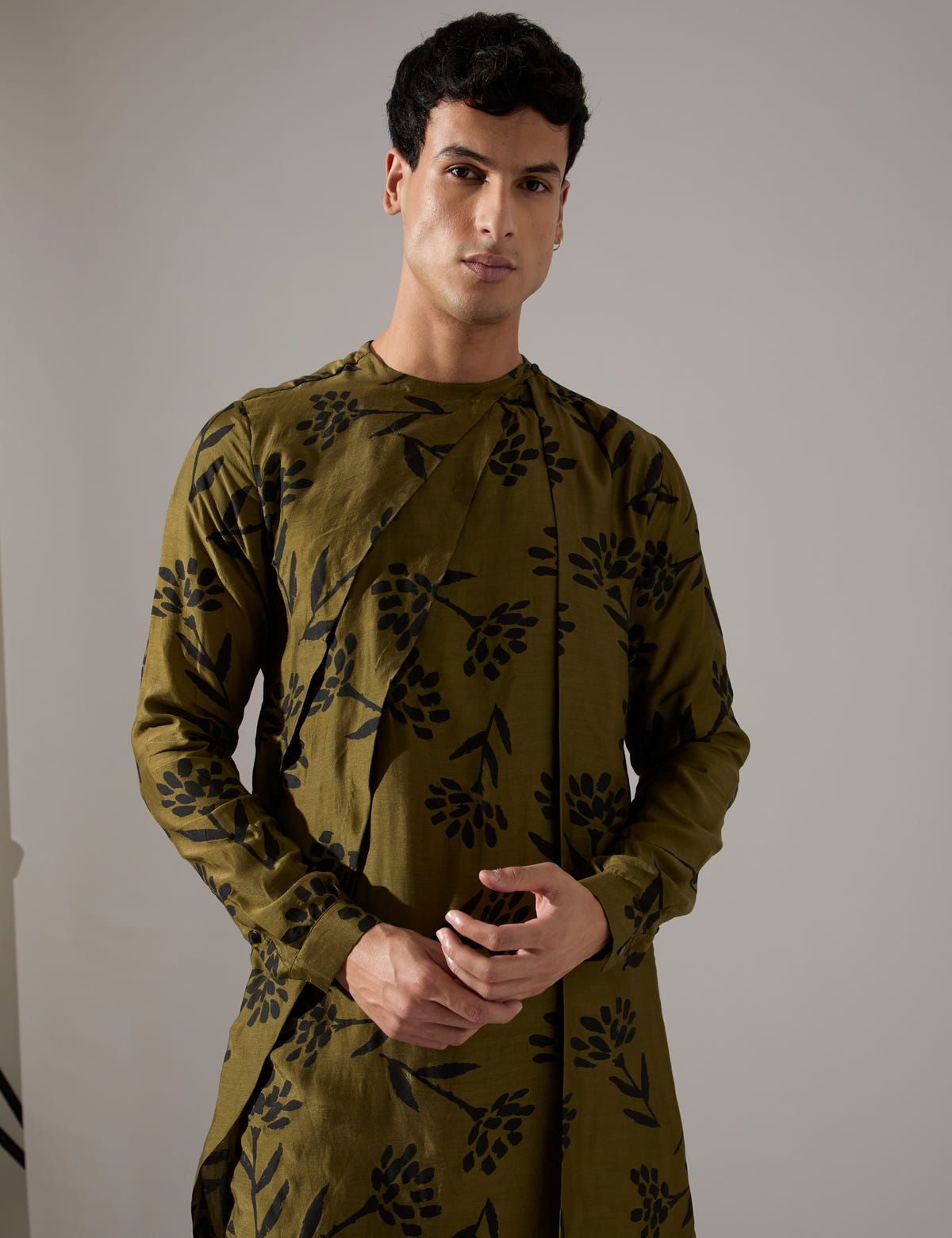 Dorian Paradise Kurta Set - Olive - image 5