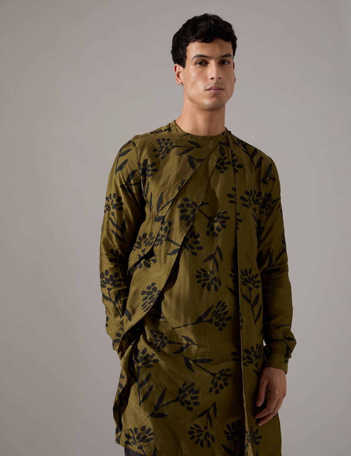 Dorian Paradise Kurta Set - Olive - image 6