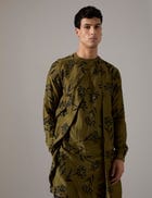 Dorian Paradise Kurta Set - Olive view 6