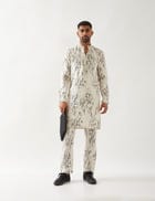 ELIJAH BRICKS KURTA- IVORY view 5