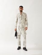 ELIJAH BRICKS KURTA- IVORY view 6