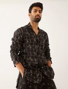 OLFA GRID FLORALSHIRT SET - BLACK view 2