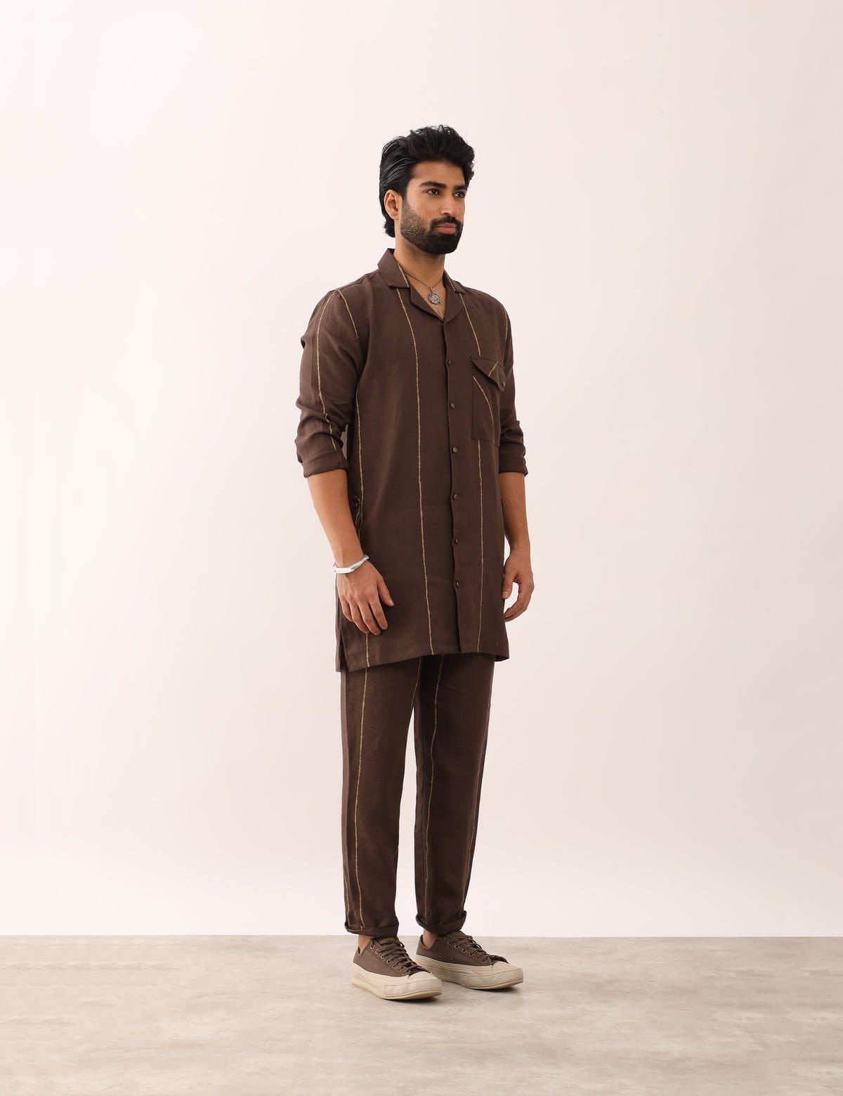 AVAY FLOW SHIRT  - BROWN - image 3