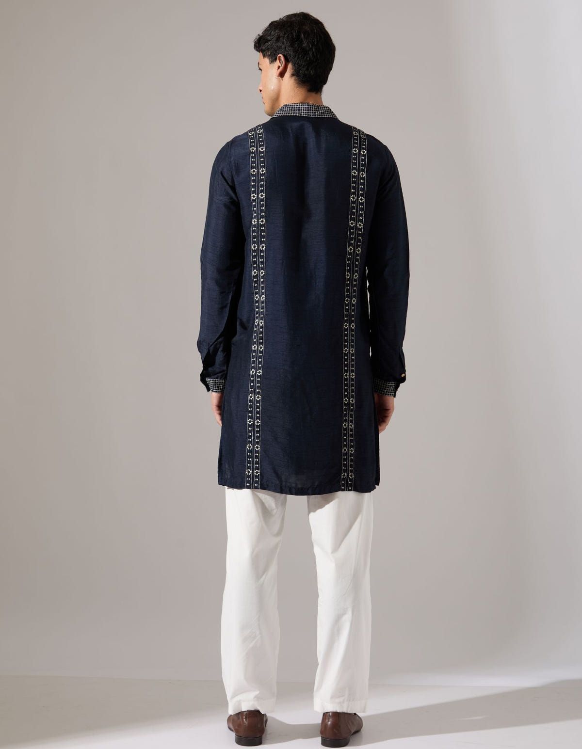 Henry Regal Kurta Set - Navy - image 3
