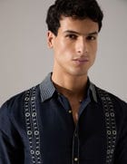 Henry Regal Kurta Set - Navy view 5