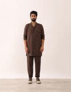 AVAY FLOW SHIRT SET - BROWN view 2