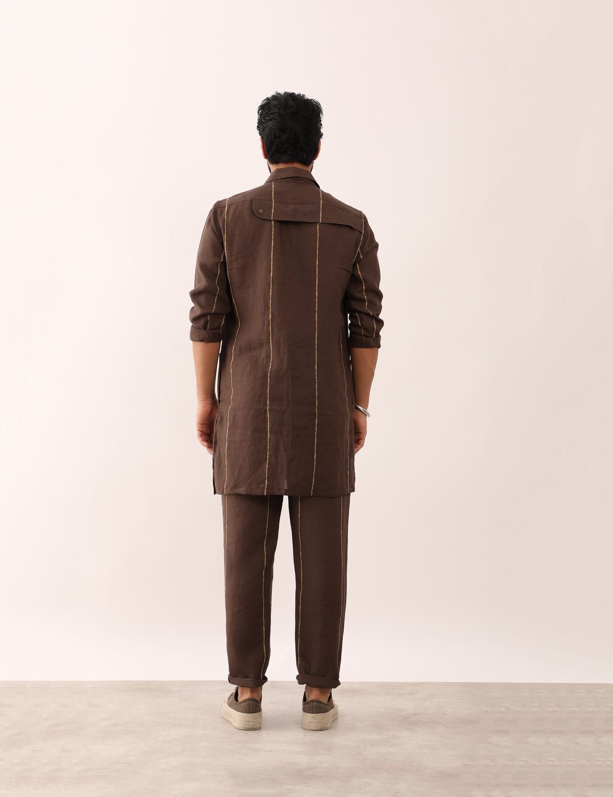 AVAY FLOW SHIRT SET - BROWN - image 4