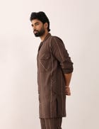 AVAY FLOW SHIRT SET - BROWN view 5