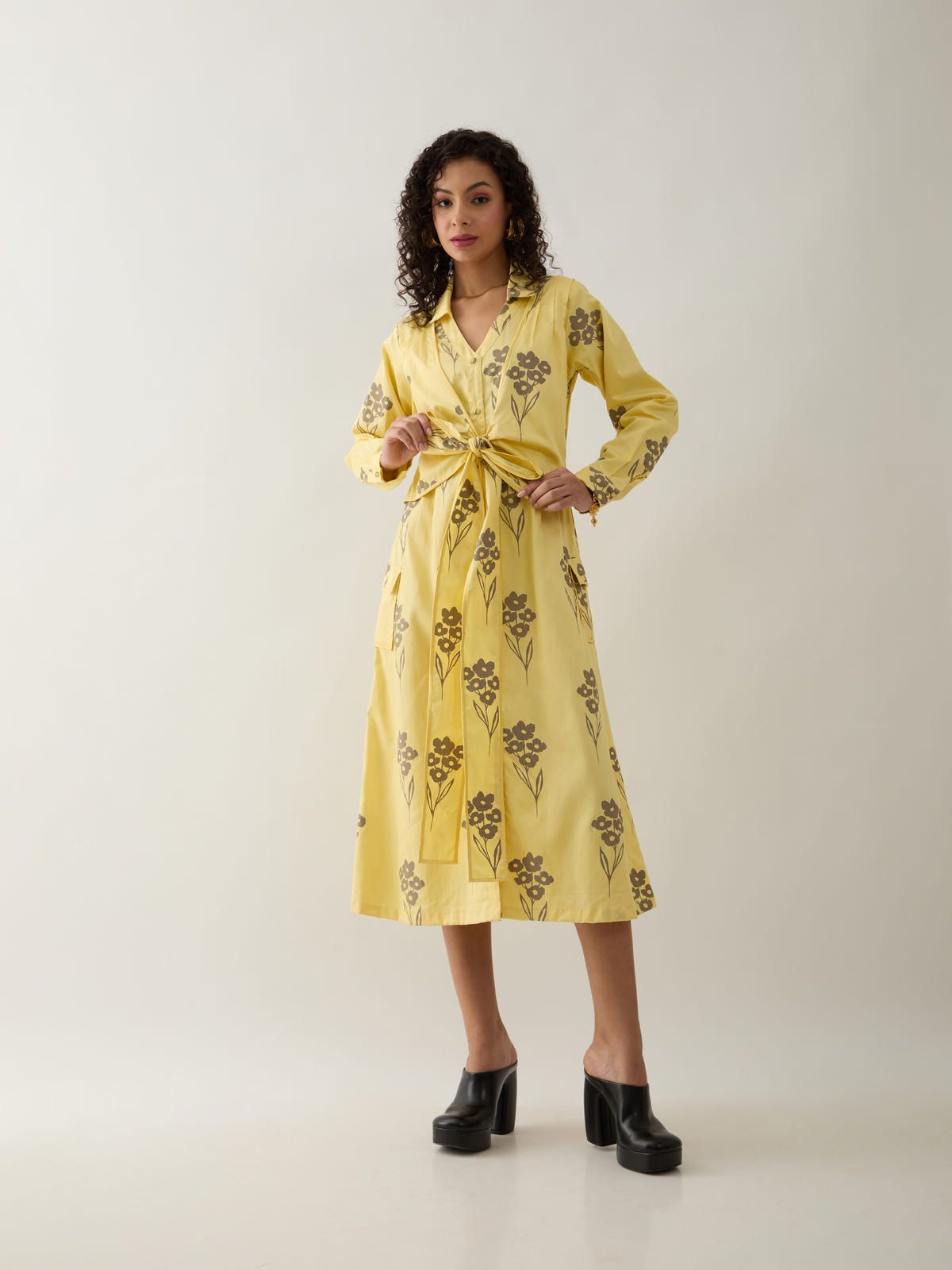KELLY DRESS - LEMON - image 1
