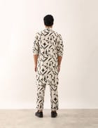 KRISH STENCIL KURTA SET - IVORY view 4