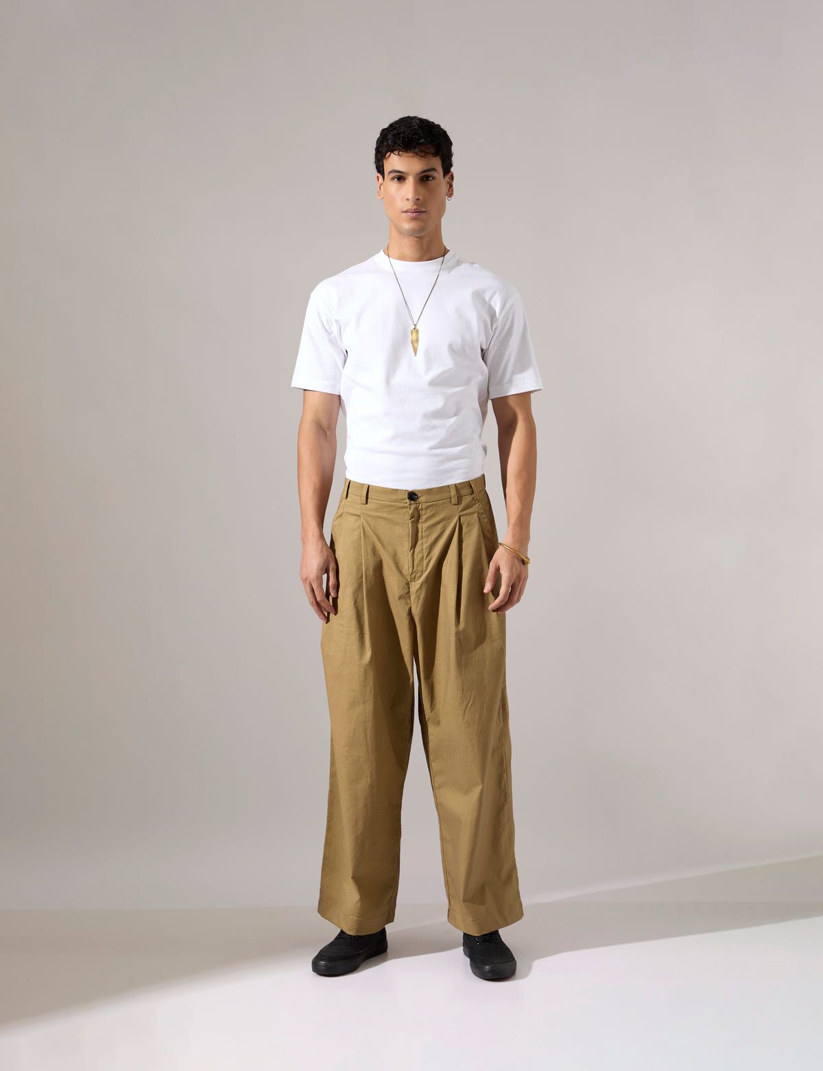 Jep Pleated Baggy Pant - Khaki - image 2