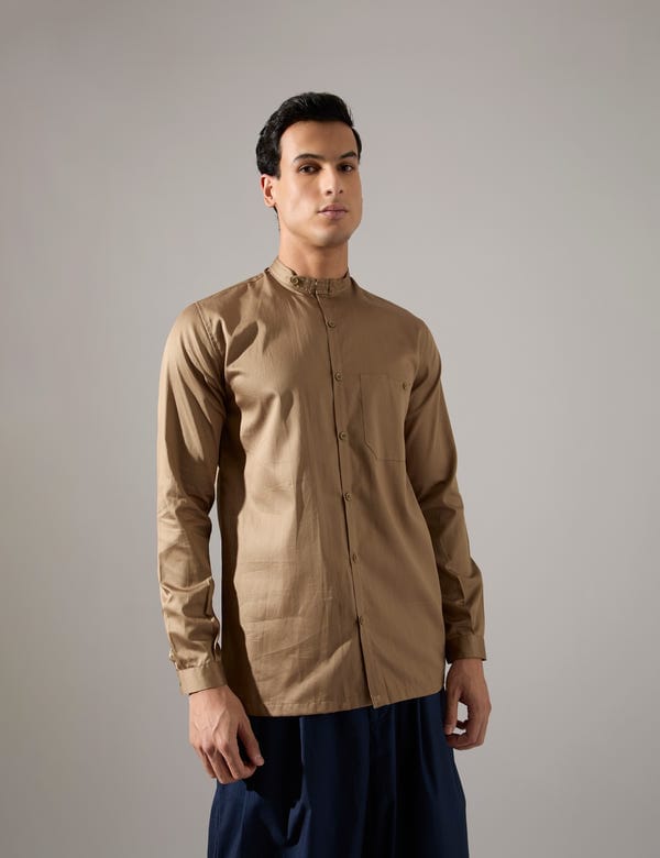 SON OF A NOBLE - SNOB — Samuel Shirt - Mushroom- Look