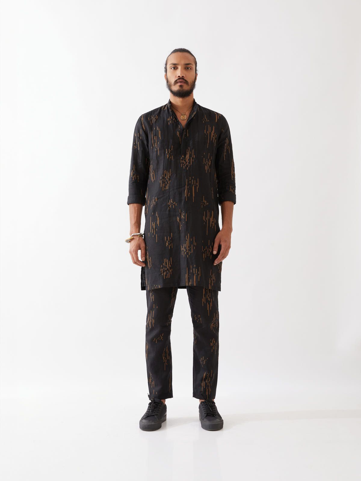 CARSON METEOR KURTA SET - BLACK - image 2
