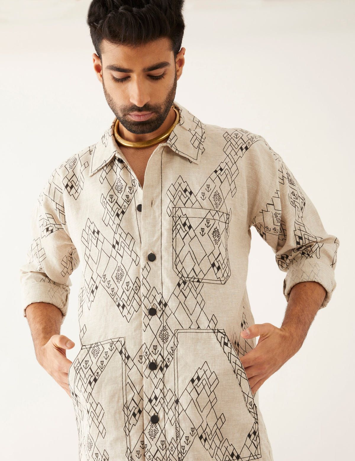 YANI VILLAGE SHIRT SET - IVORY - image 5