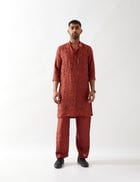NOAH KURTA SET - MAROON view 1