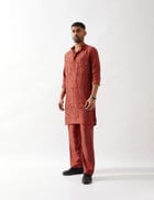 NOAH KURTA SET - MAROON view 4