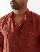 NOAH KURTA SET - MAROON view 7
