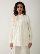 ROSETTE SHIRT - OFF WHITE view 2