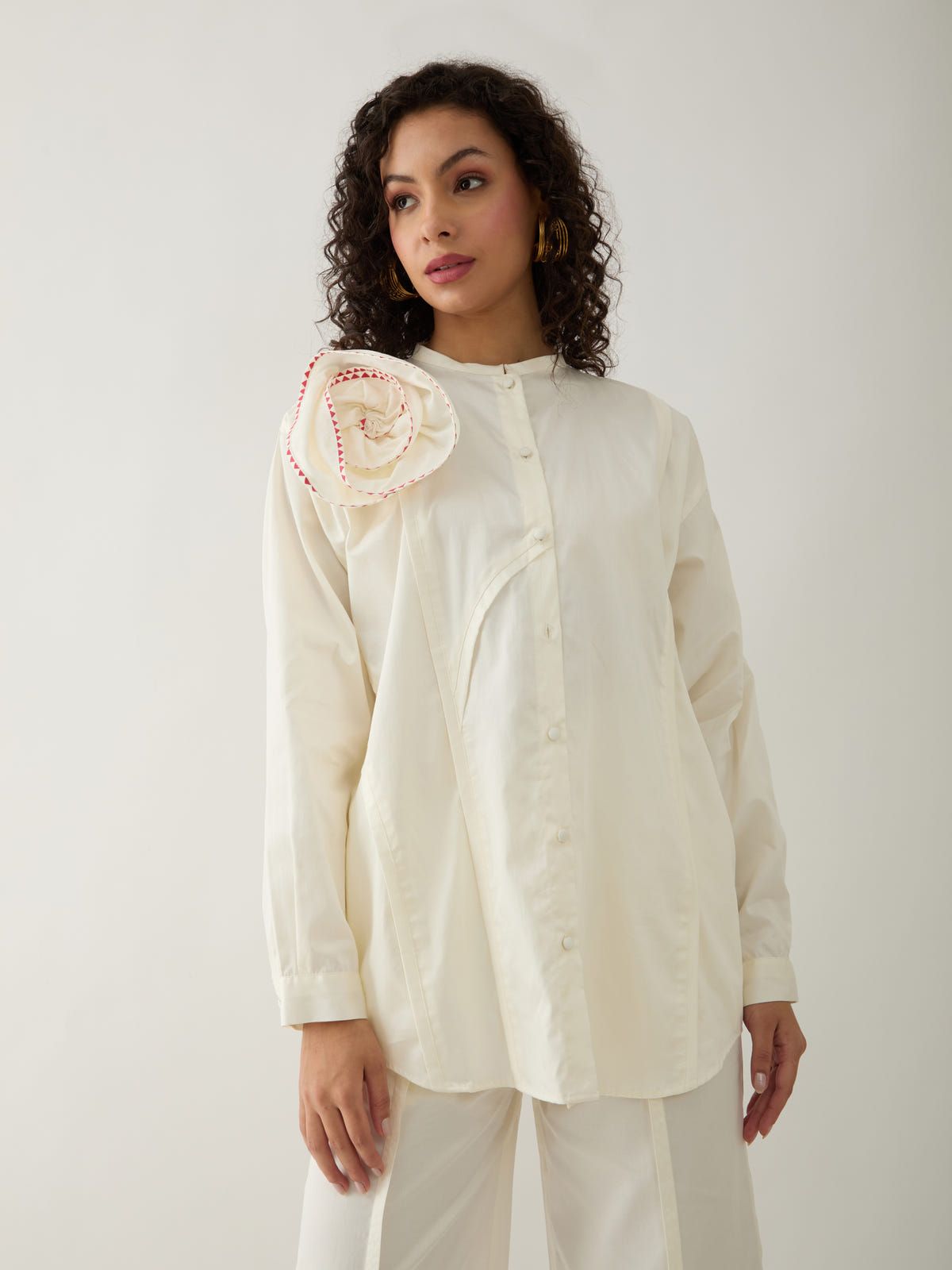 ROSETTE SHIRT - OFF WHITE - image 5