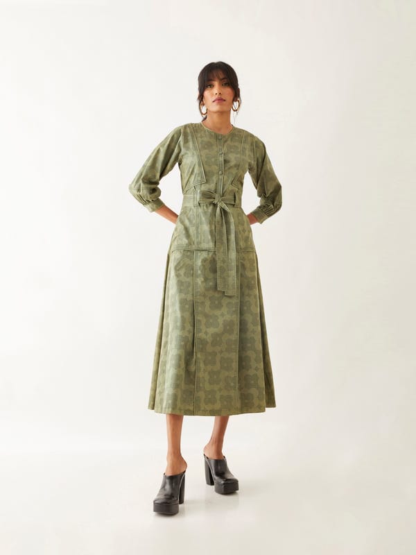 SON OF A NOBLE - SNOB — SILVIE DRESS - SAGE