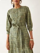 SILVIE DRESS - SAGE view 4