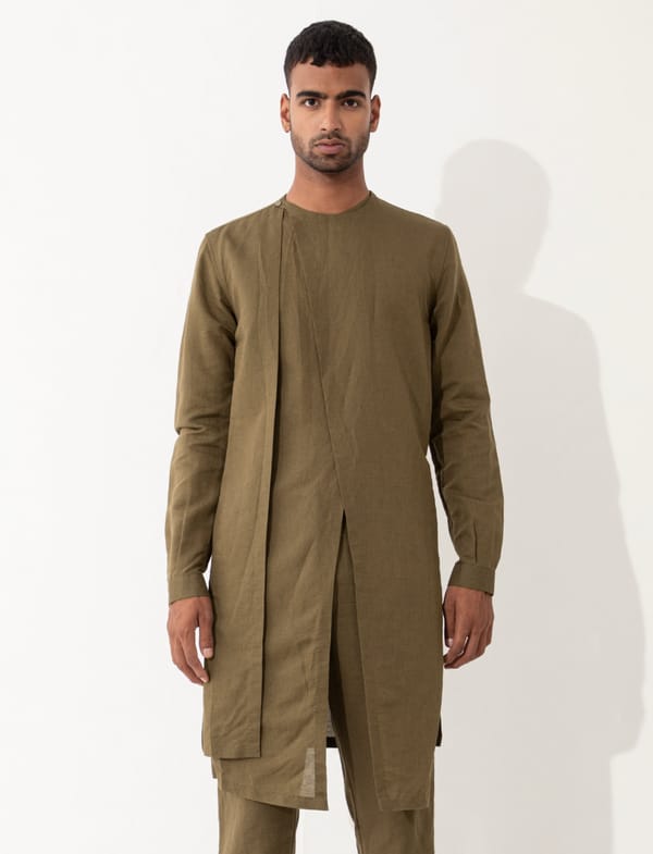 SON OF A NOBLE - SNOB — KYO KURTA - BROWN