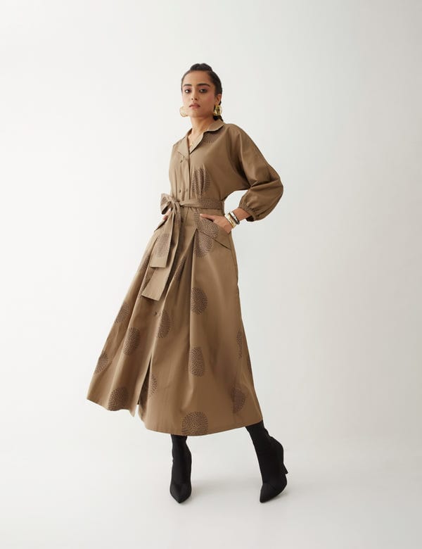 SON OF A NOBLE - SNOB — MARA DRESS - MUSHROOM