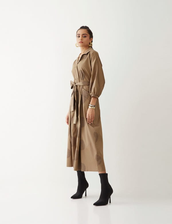 SON OF A NOBLE - SNOB — MARA DRESS - MUSHROOM