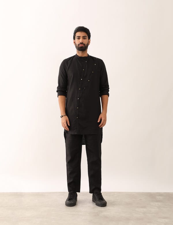 SON OF A NOBLE - SNOB — AADI  KURTA - BLACK