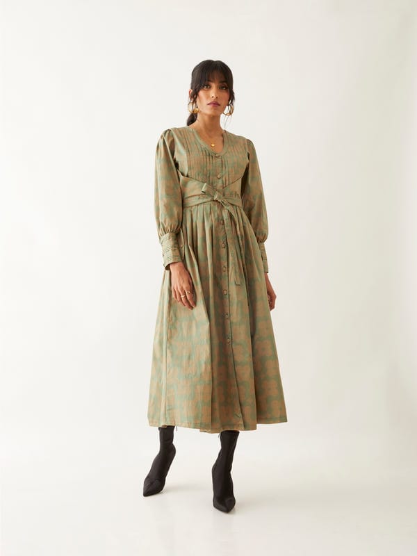 SON OF A NOBLE - SNOB — ZEBA DRESS - SAGE