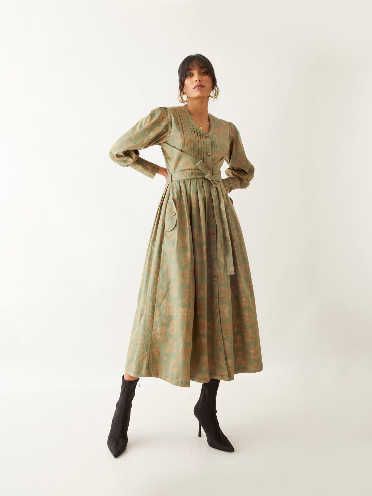ZEBA DRESS - SAGE - image 4