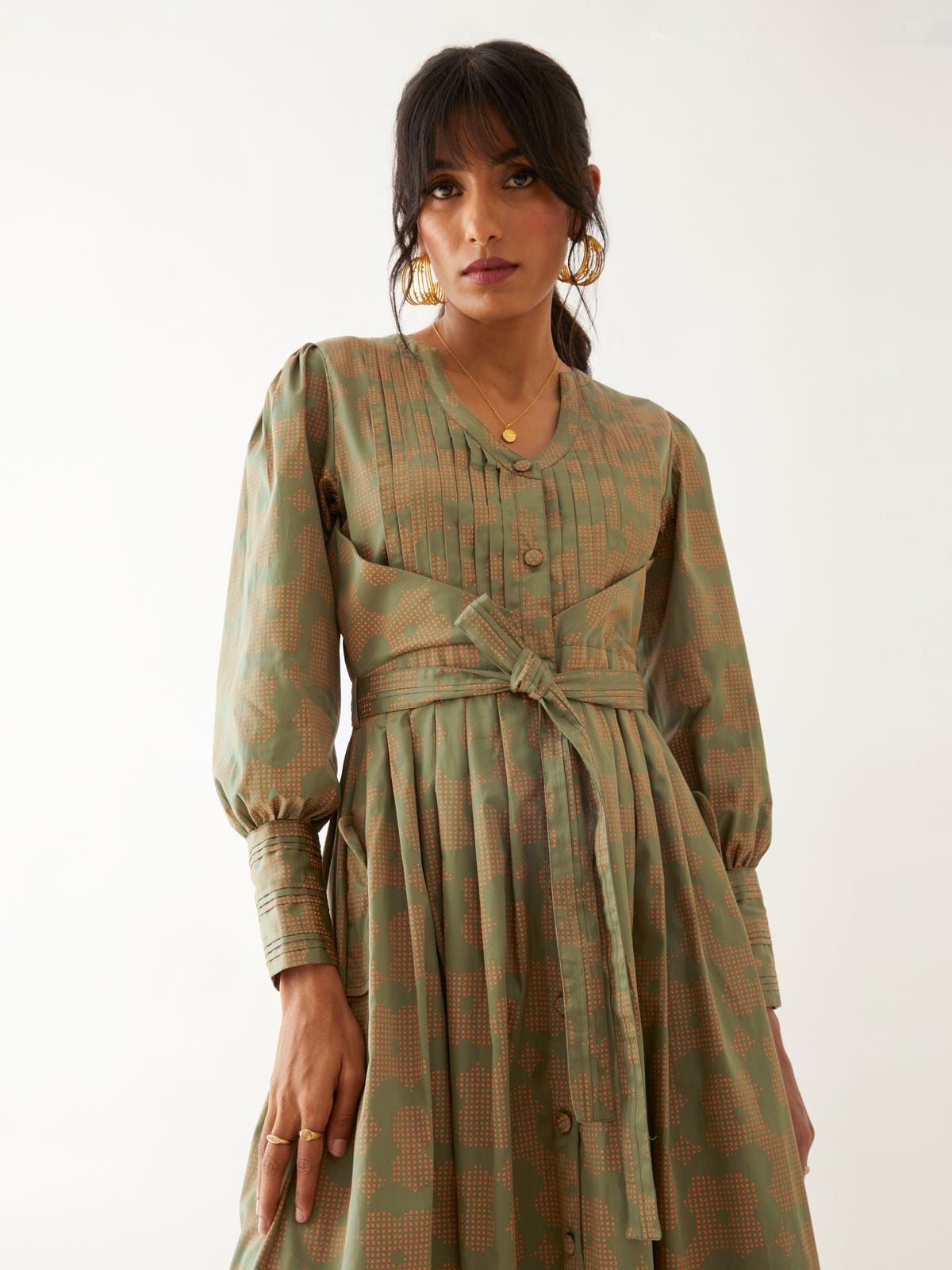 ZEBA DRESS - SAGE - image 5